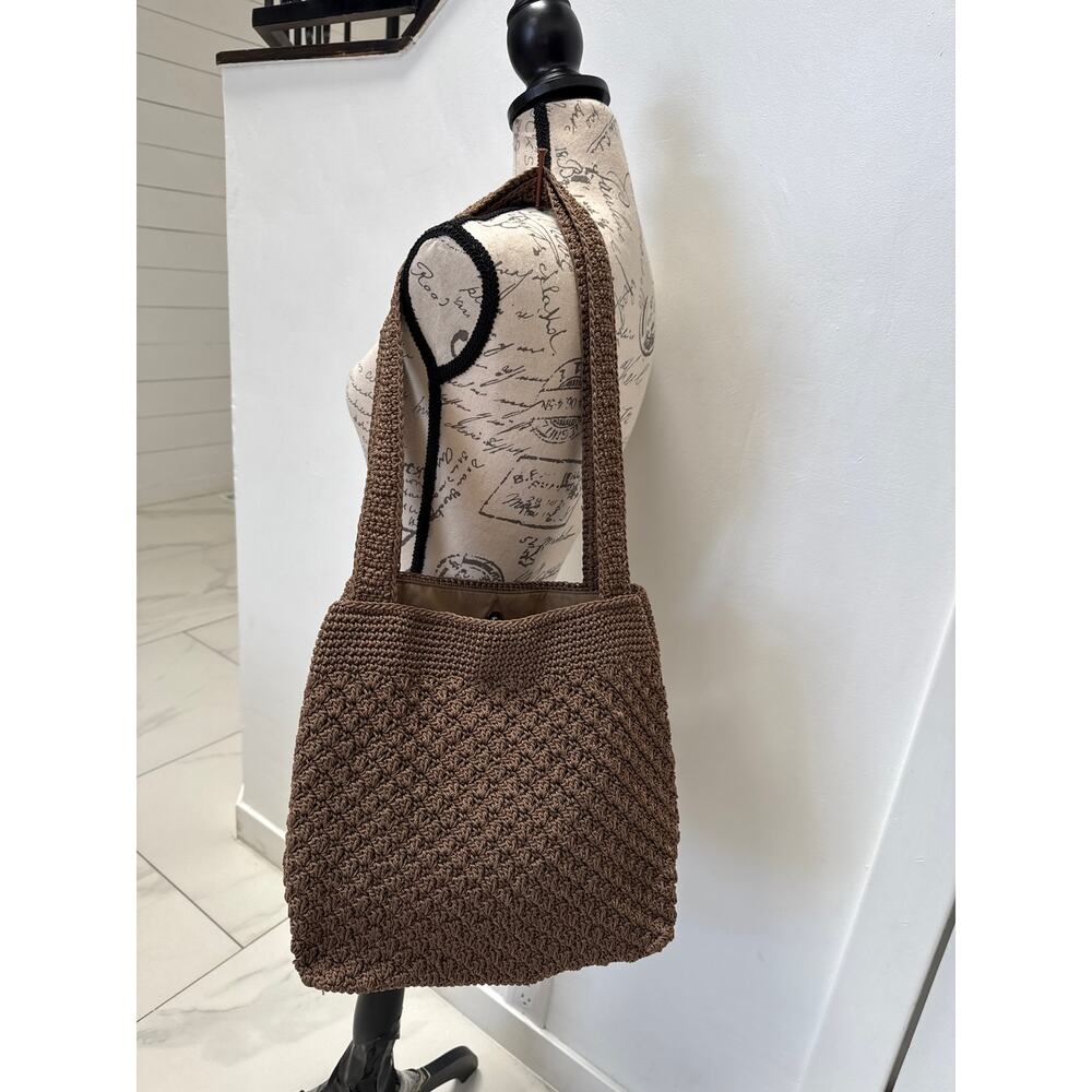 The SAk Brown Crochet Shoulder Purse Handbag Bag - Picture 4 of 15